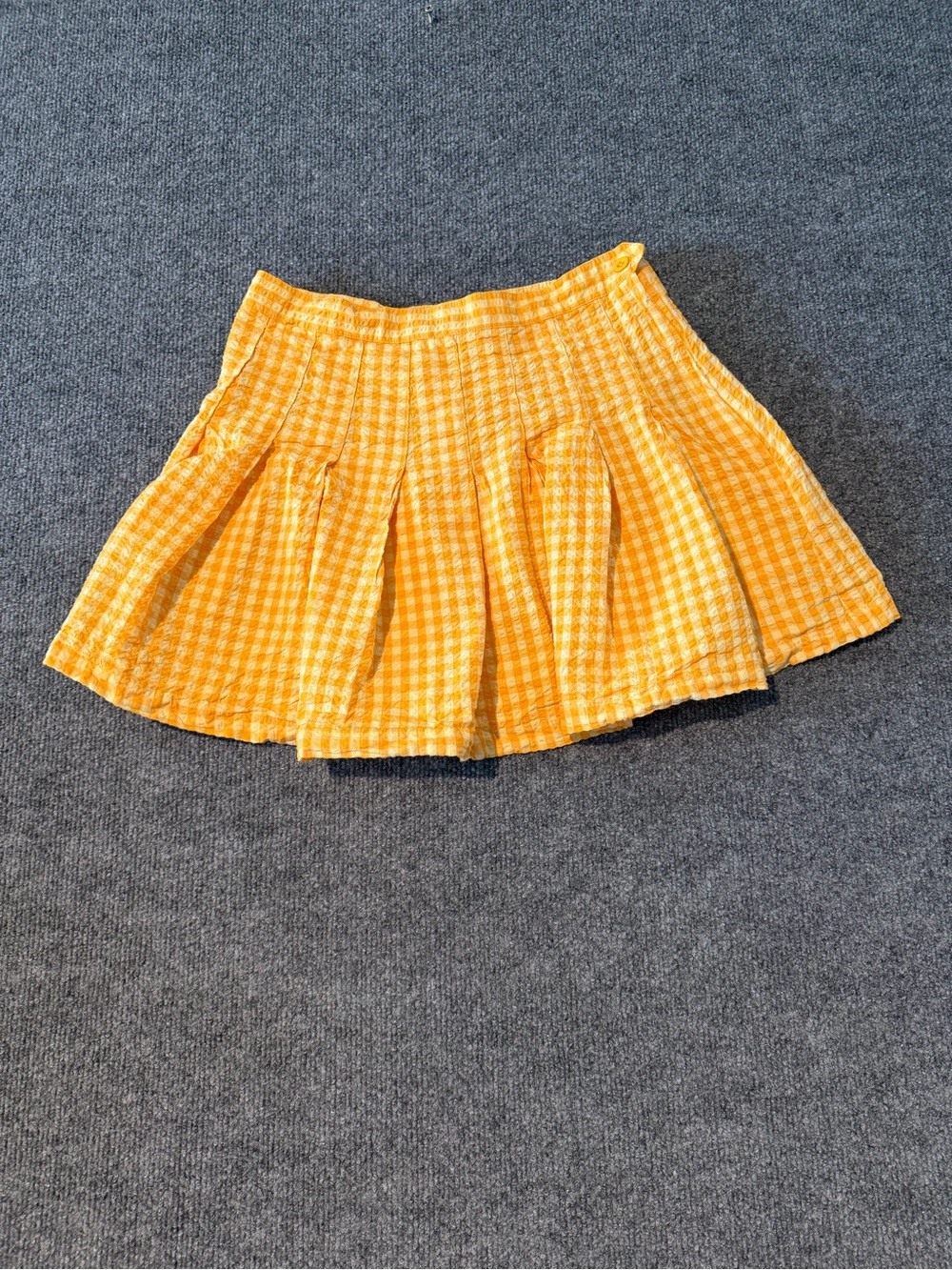 Urban Outfitters Yellow Gingham Circle Skirt